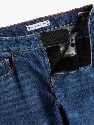 blau adaptive ausgestellte jeans mit fade-effekt für mädchen - tommy hilfiger