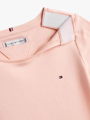 roze adaptive slim fit skaterjurk voor meisjes - tommy hilfiger