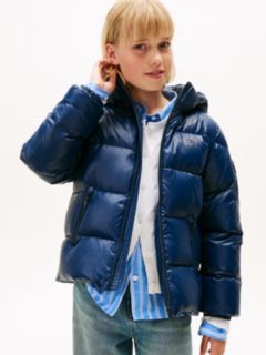 Essential Shiny Down Jacket — Blue 1