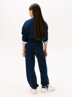 Varsity Relaxed Terry Drawstring Joggers — Blue 4