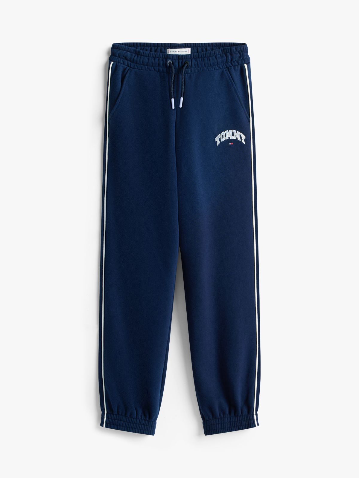 Varsity Relaxed Terry Drawstring Joggers — Blue