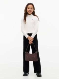 Essential Ruffle Ribbed Long Sleeve Top — White 2
