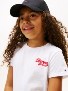 Varsity Flock Logo Slim T-Shirt — White 2