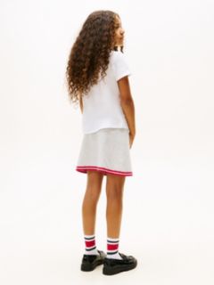 Varsity Flock Logo Slim T-Shirt — White 4