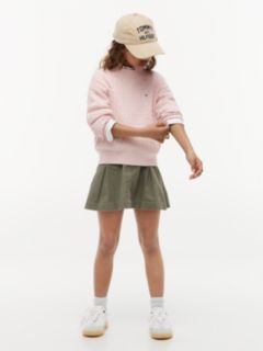 Cable Knit Relaxed Jumper — Pink 2