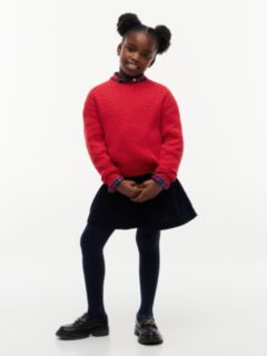 Cable Knit Relaxed Jumper — Red 2