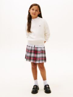 Cable Knit Relaxed Jumper — White 3
