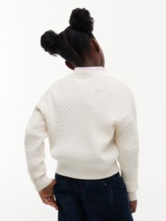 Cable Knit Relaxed Jumper — Yellow 4
