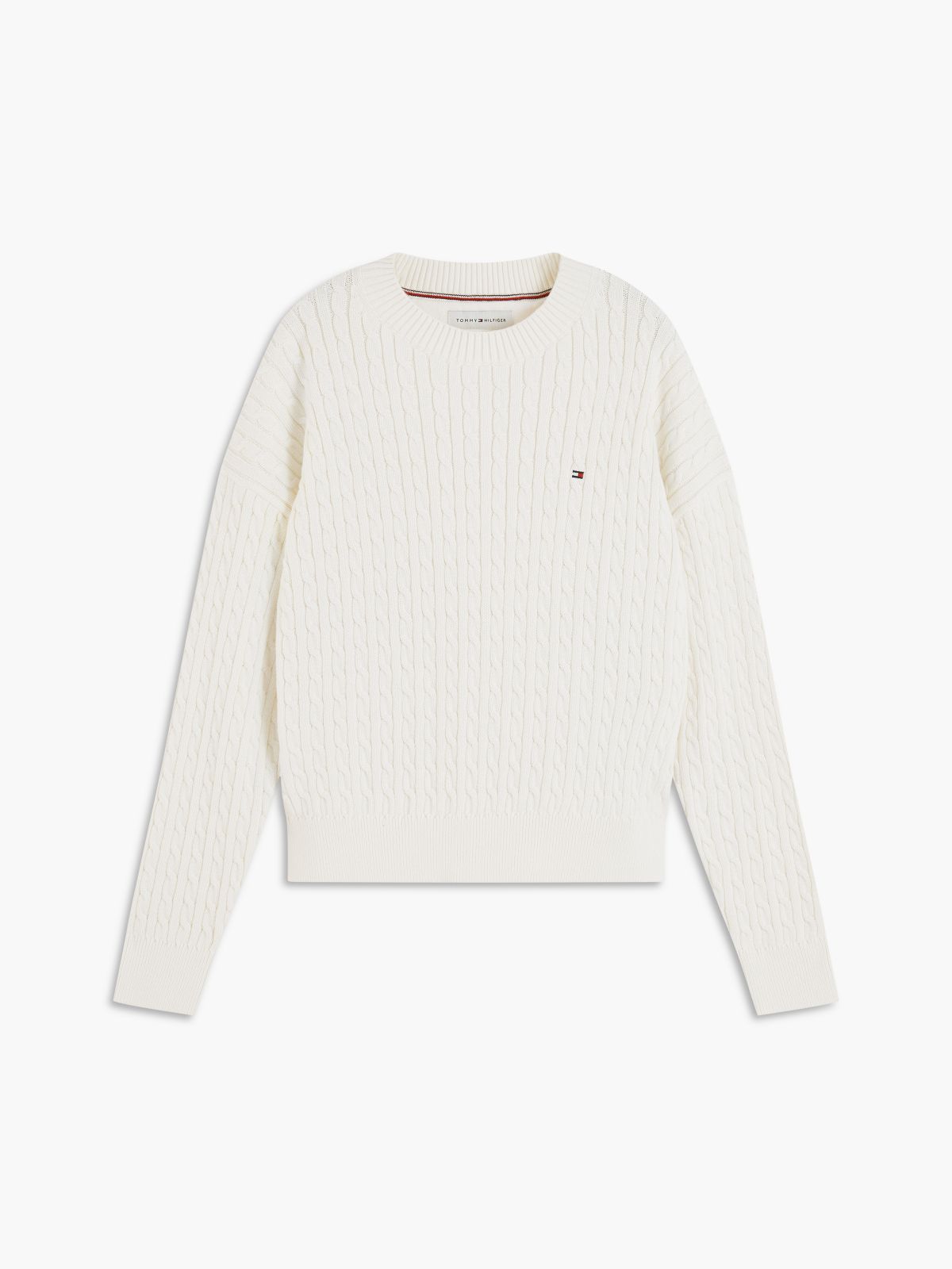 Cable Knit Relaxed Jumper — Yellow