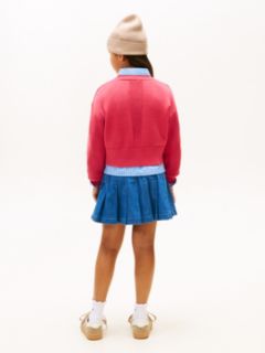 Logo Embroidery Relaxed Crew Neck Jumper — Red 4