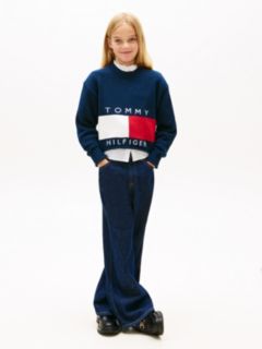 Heritage Intarsia Flag Relaxed Jumper — Blue 3