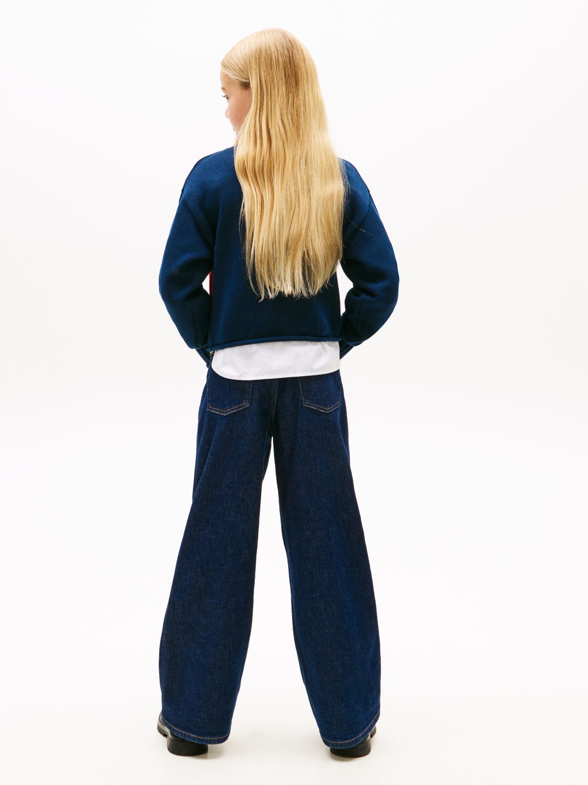 Heritage Intarsia Flag Relaxed Jumper — Blue