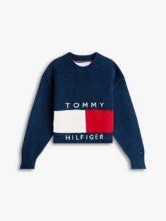 Heritage Intarsia Flag Relaxed Jumper — Blue 5
