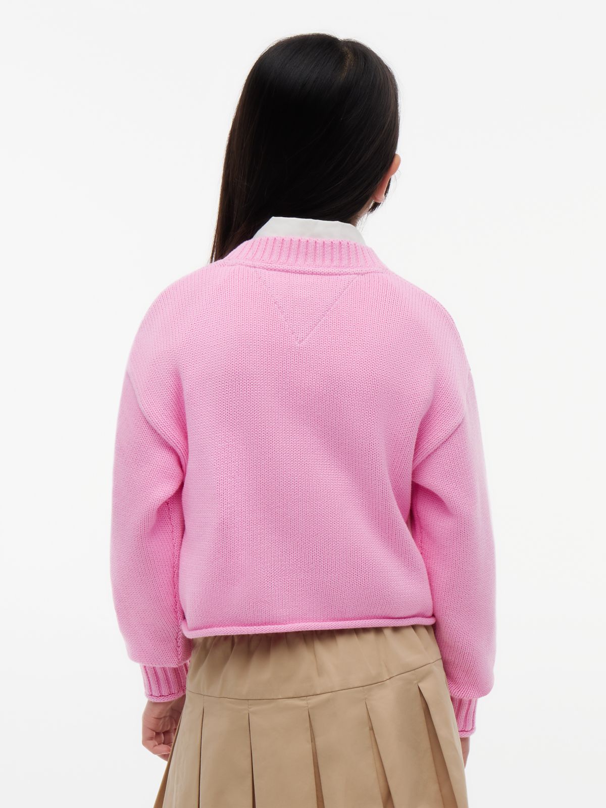 Heritage Intarsia Flag Relaxed Jumper — Pink