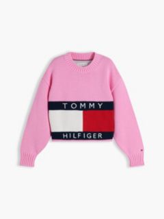 Heritage Intarsia Flag Relaxed Jumper — Pink 5