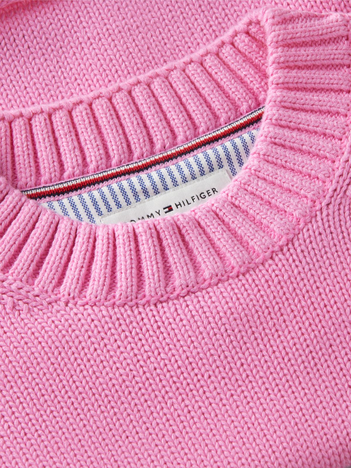 Heritage Intarsia Flag Relaxed Jumper — Pink