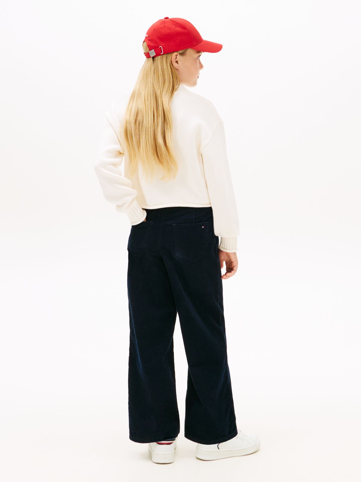 Heritage Intarsia Flag Relaxed Jumper — White