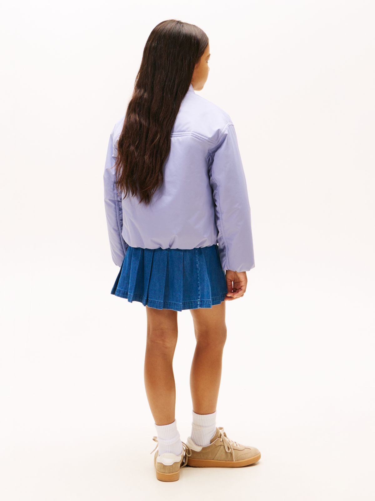 Essential Relaxed Padded Bomber Jacket — Blue