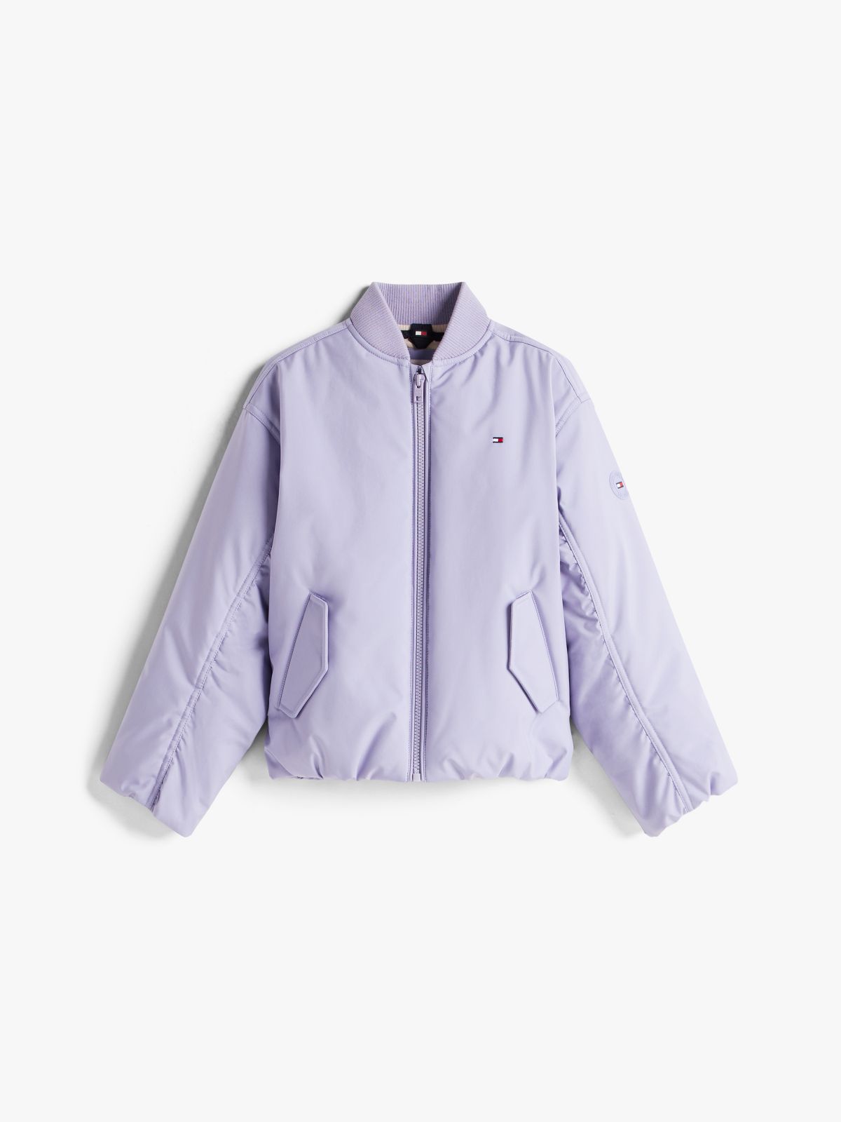 Essential Relaxed Padded Bomber Jacket — Blue