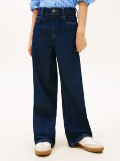 Mabel Flag Embroidery Wide Leg Jeans — Blue 2