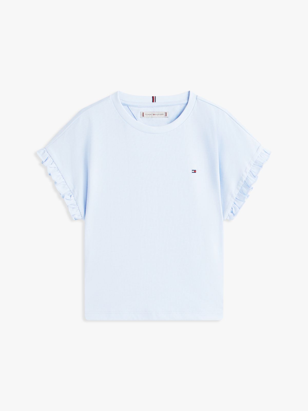 Essential Ruffle Cuff Relaxed Top — Blue