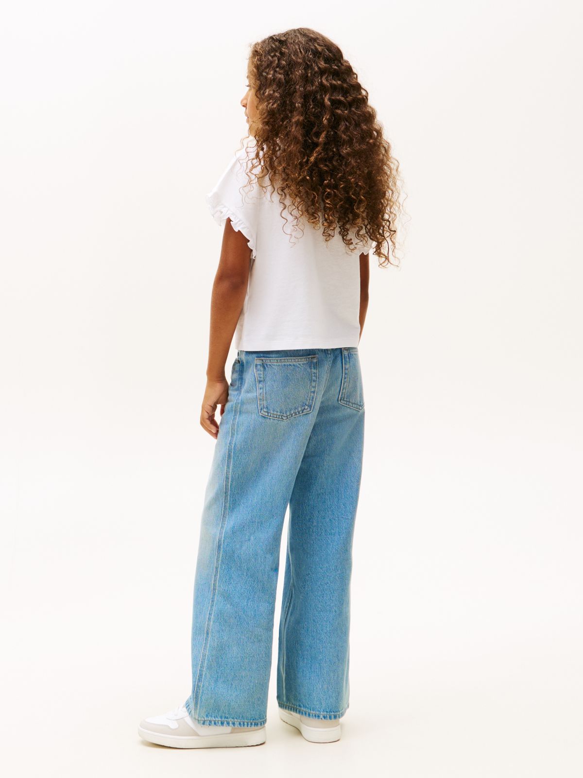 Essential Ruffle Cuff Relaxed Top — White