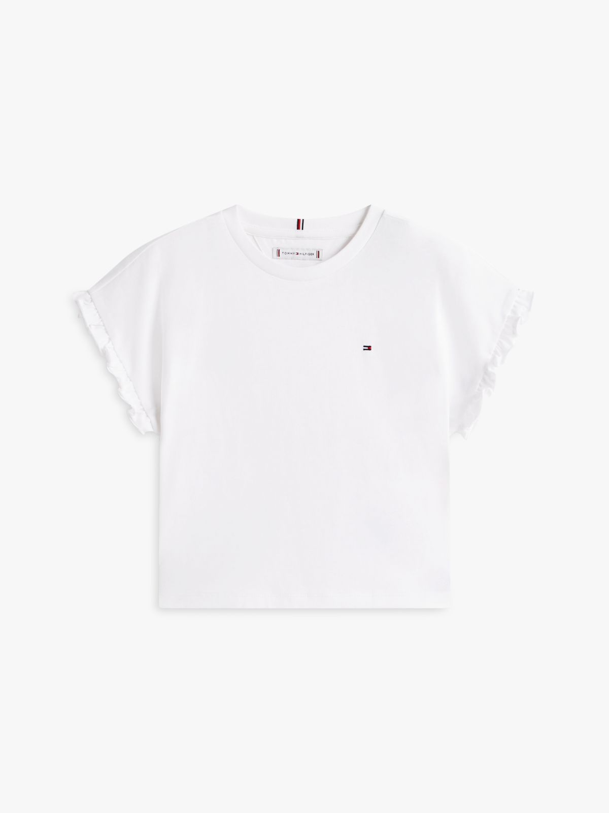 Essential Ruffle Cuff Relaxed Top — White