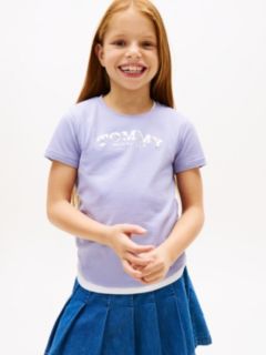 Metallic Logo Slim Crew Neck T-Shirt — Blue 1