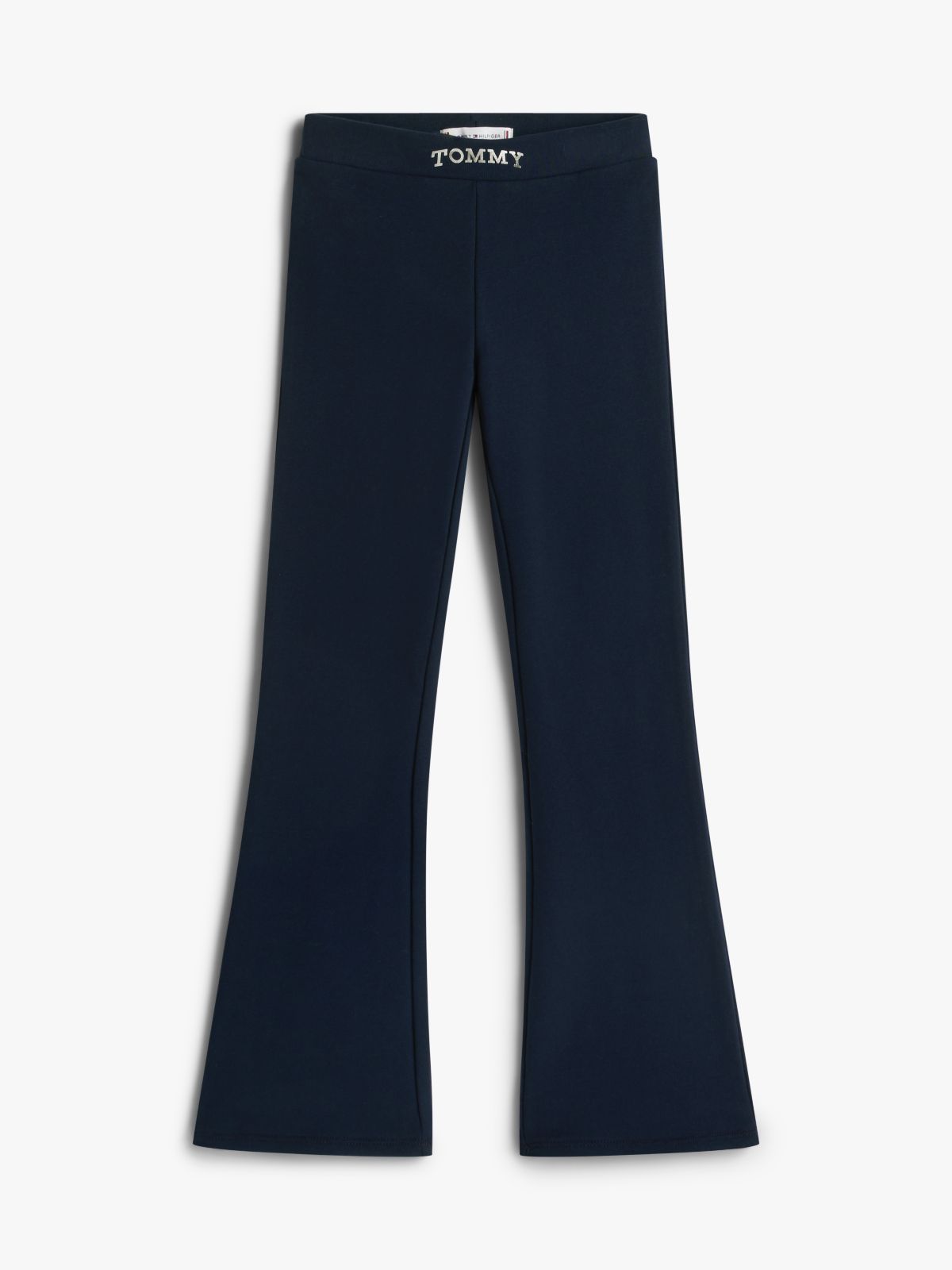 Extra Slim Metallic Logo Flared Leggings — Blue