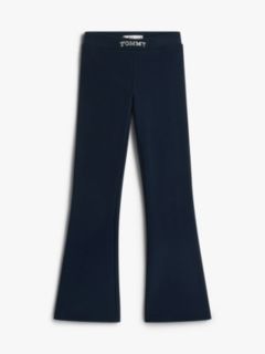 Extra Slim Metallic Logo Flared Leggings — Blue 5