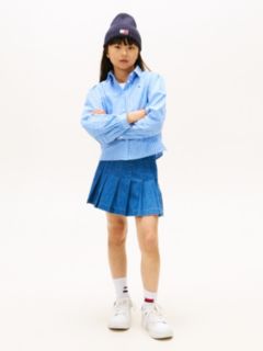Essential Regular Fit Stripe Balloon Sleeve Shirt — Blue 3