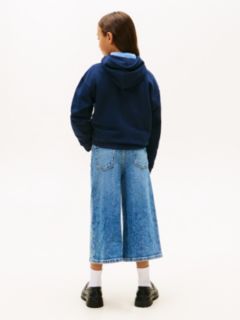Logo Embroidery Boyfriend Terry Hoody — Blue 4