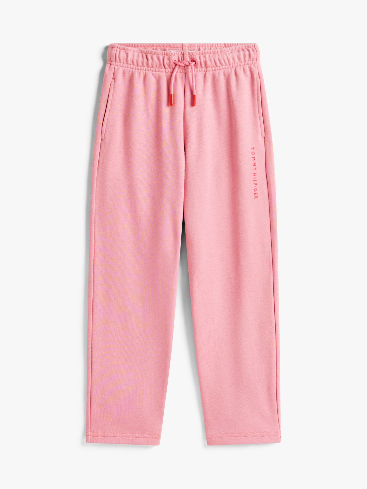 Brushed Fleece Textured Logo Joggers — Pink