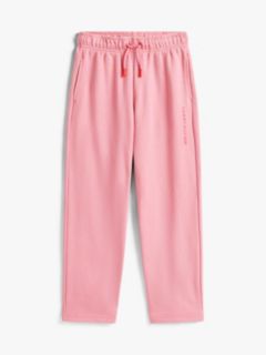 Brushed Fleece Textured Logo Joggers — Pink 5