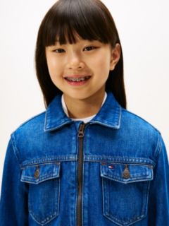 Zip-Thru Denim Trucker Jacket — Blue 2
