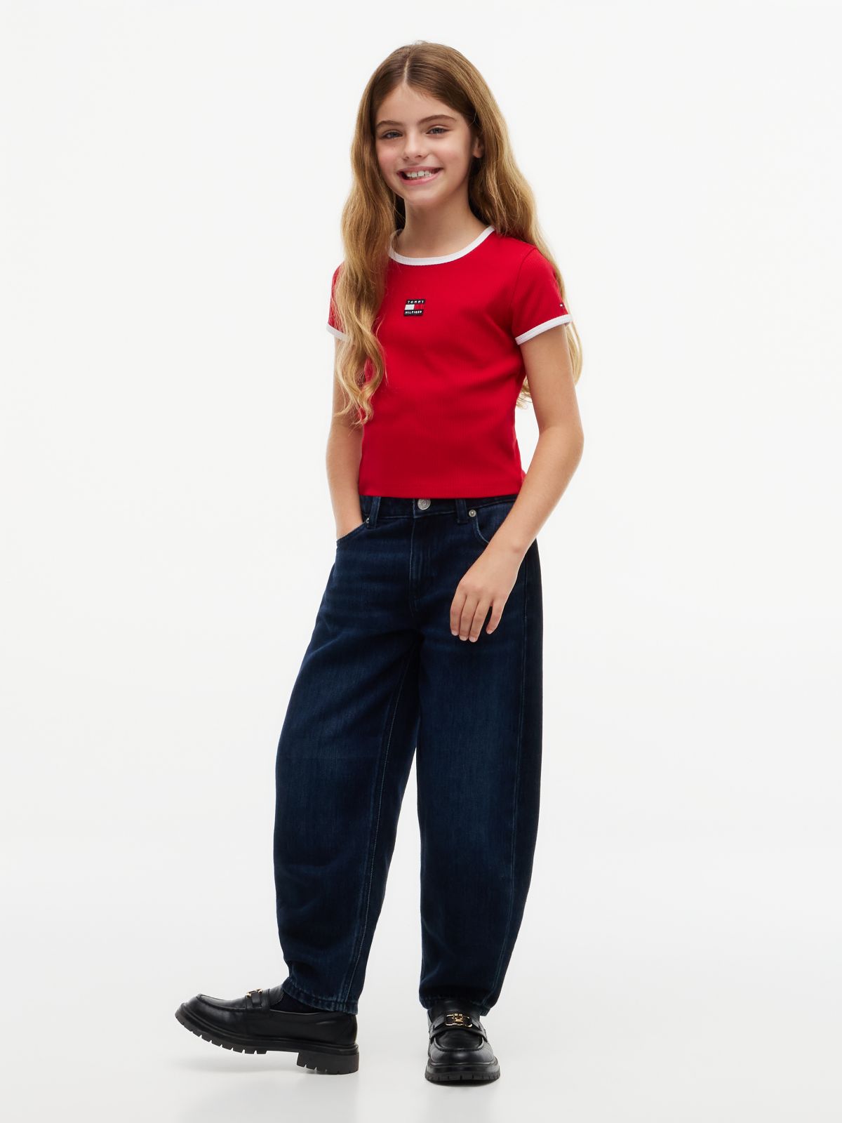 Heritage Reflective Flag Extra Slim T-Shirt — Red