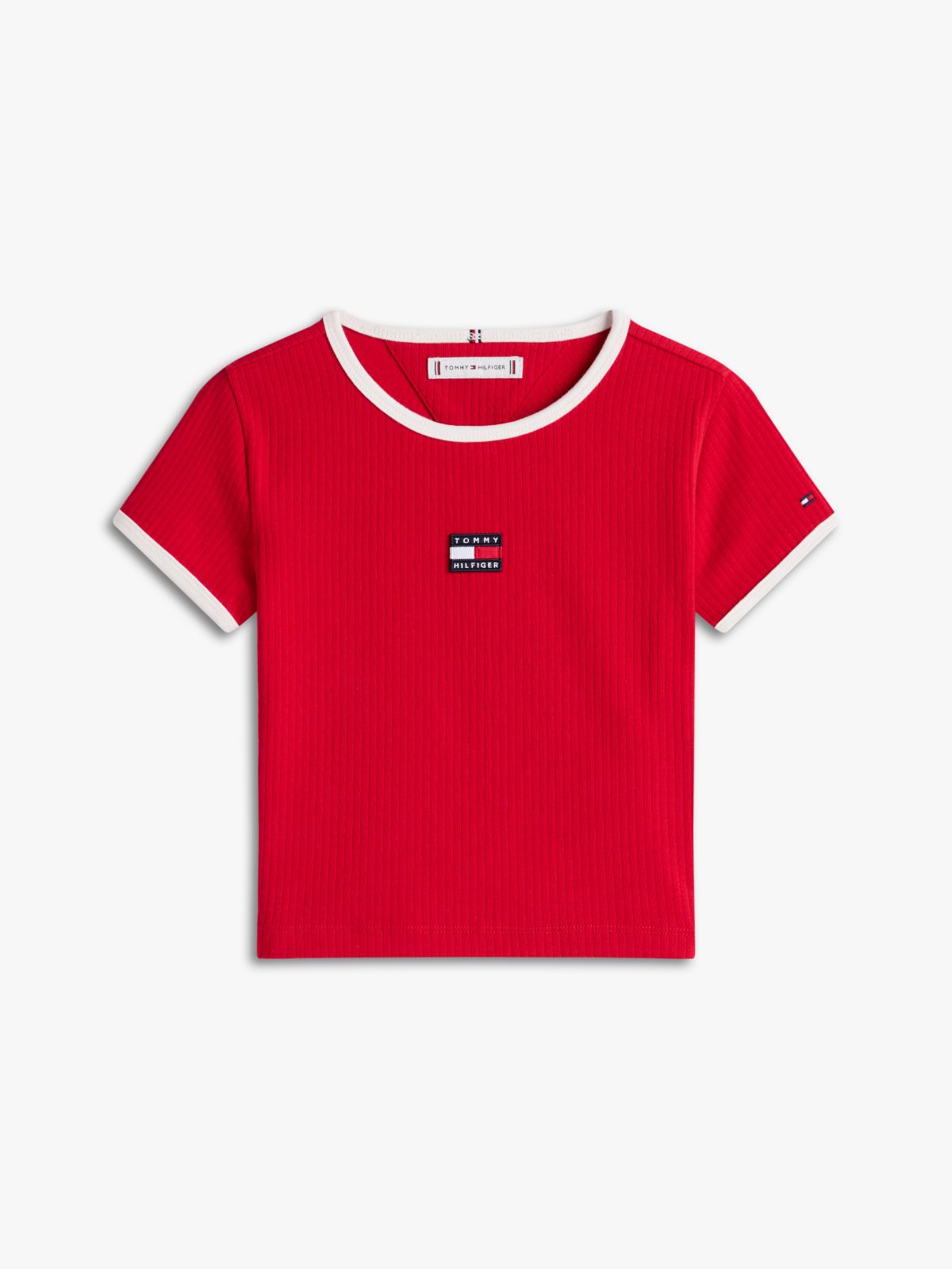 Heritage Reflective Flag Extra Slim T-Shirt — Red