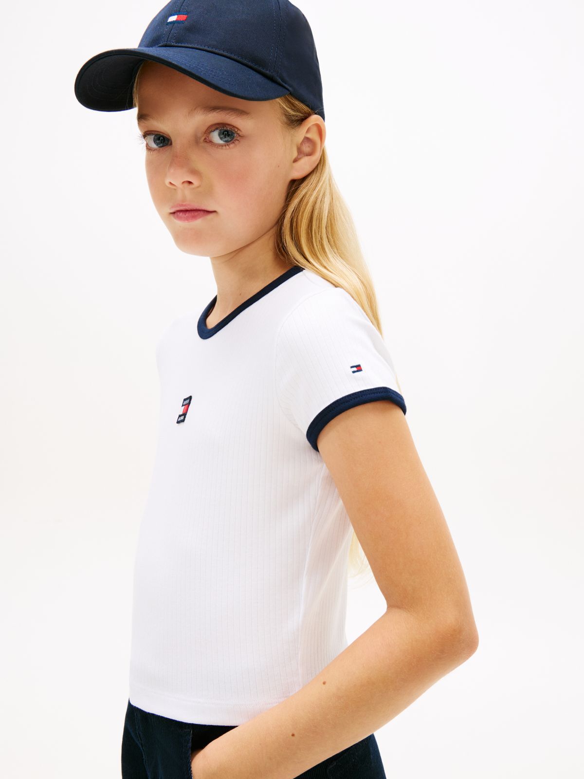 Heritage Reflective Flag Extra Slim T-Shirt — White