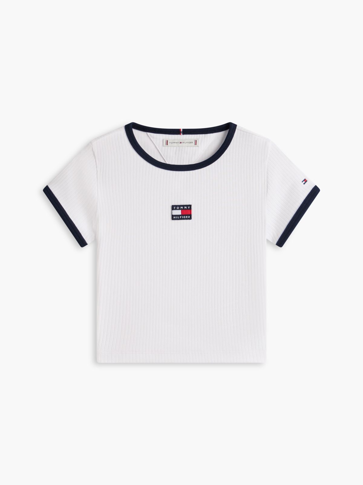 Heritage Reflective Flag Extra Slim T-Shirt — White