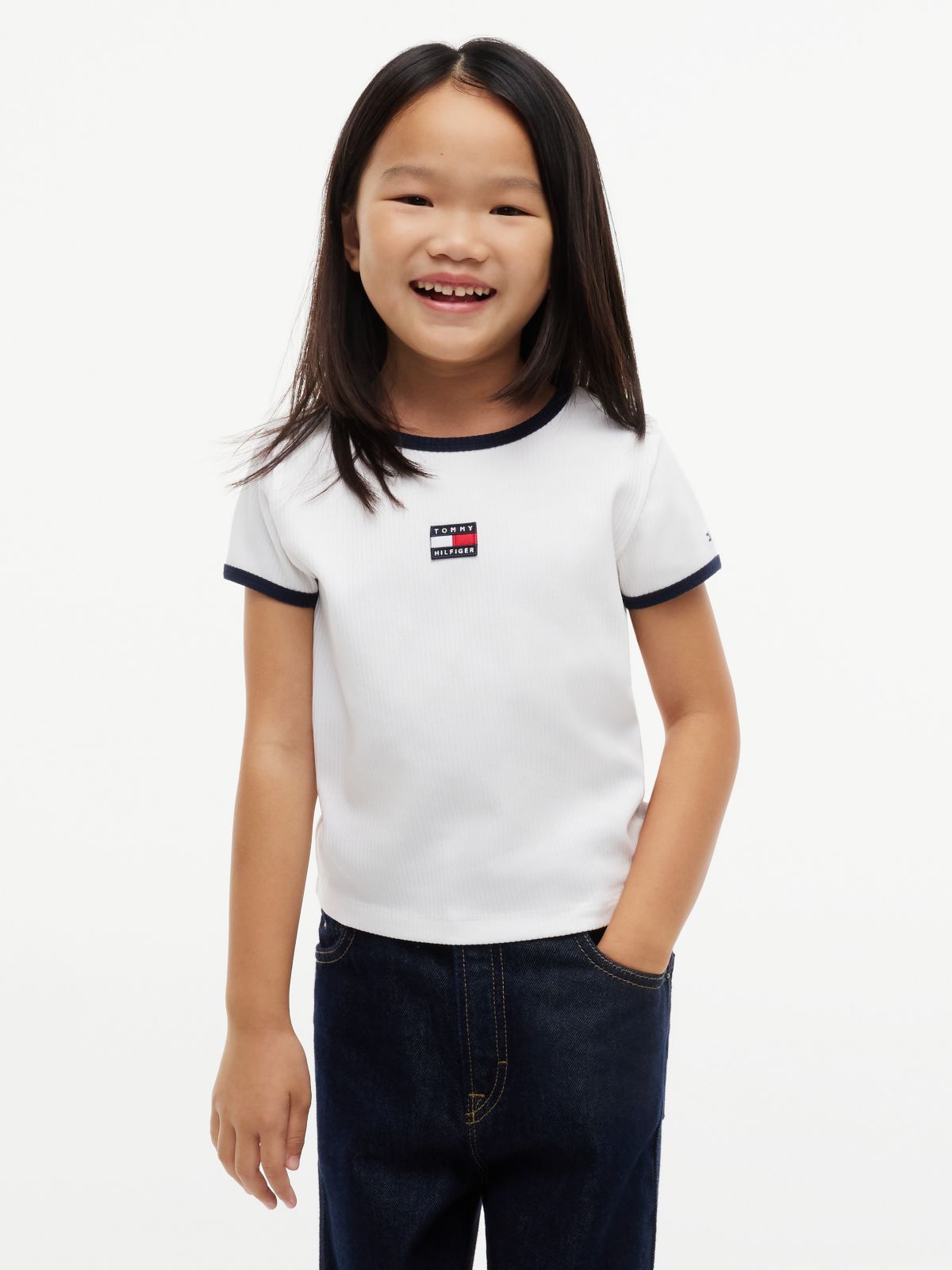 Heritage Reflective Flag Extra Slim T-Shirt — White