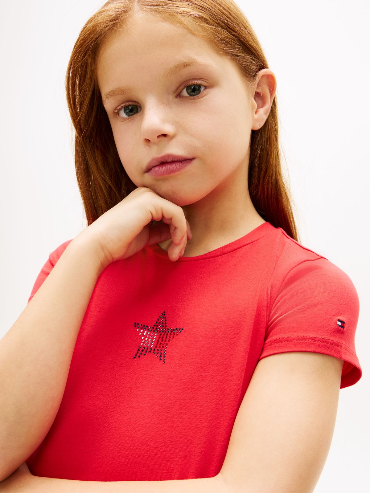 Extra Slim Star Flag T-Shirt — Red