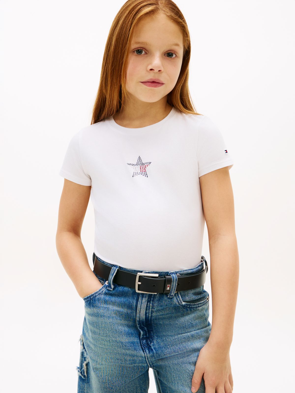 Extra Slim Star Flag T-Shirt — White