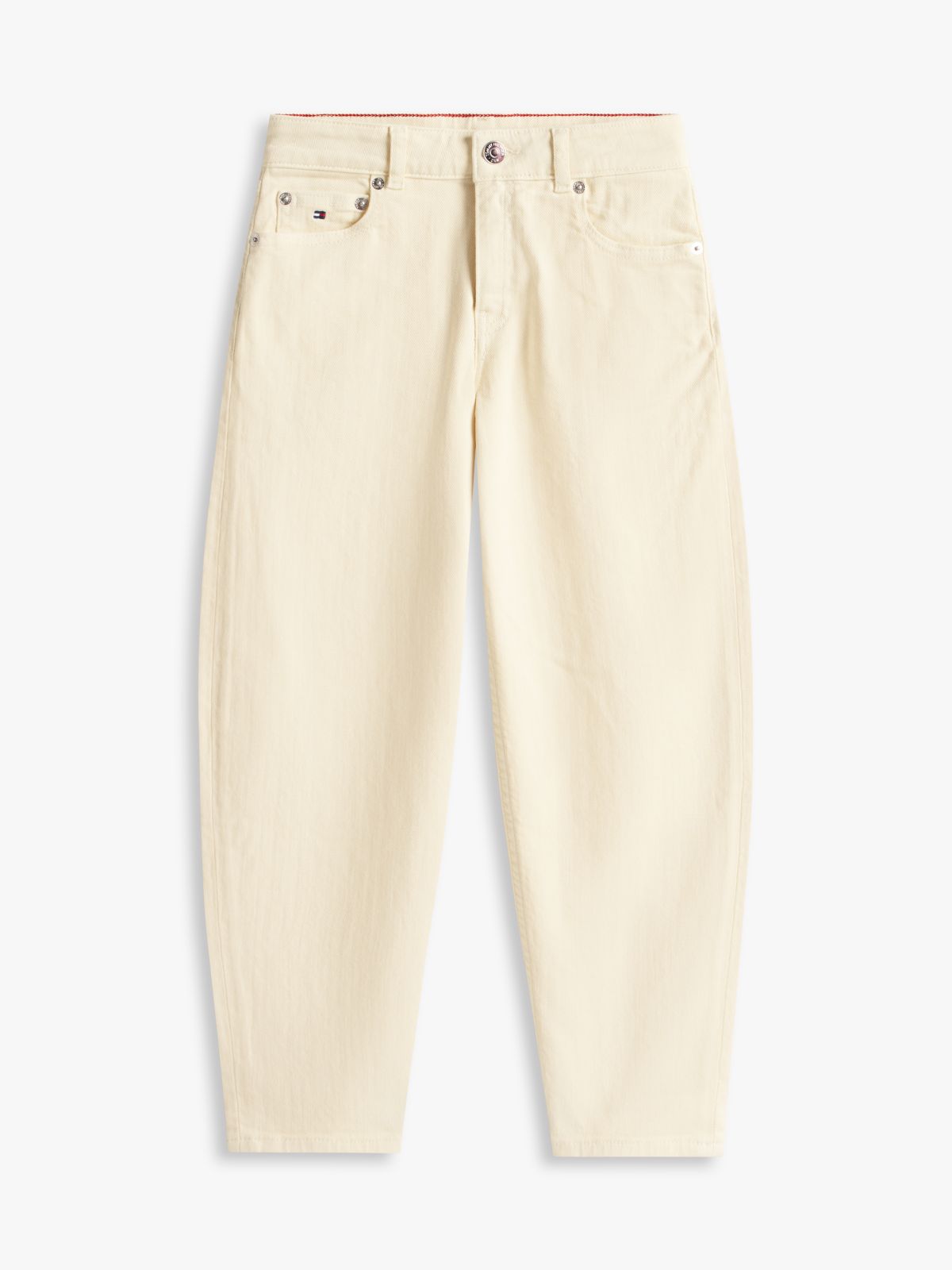 Barrel Leg Jeans — Beige