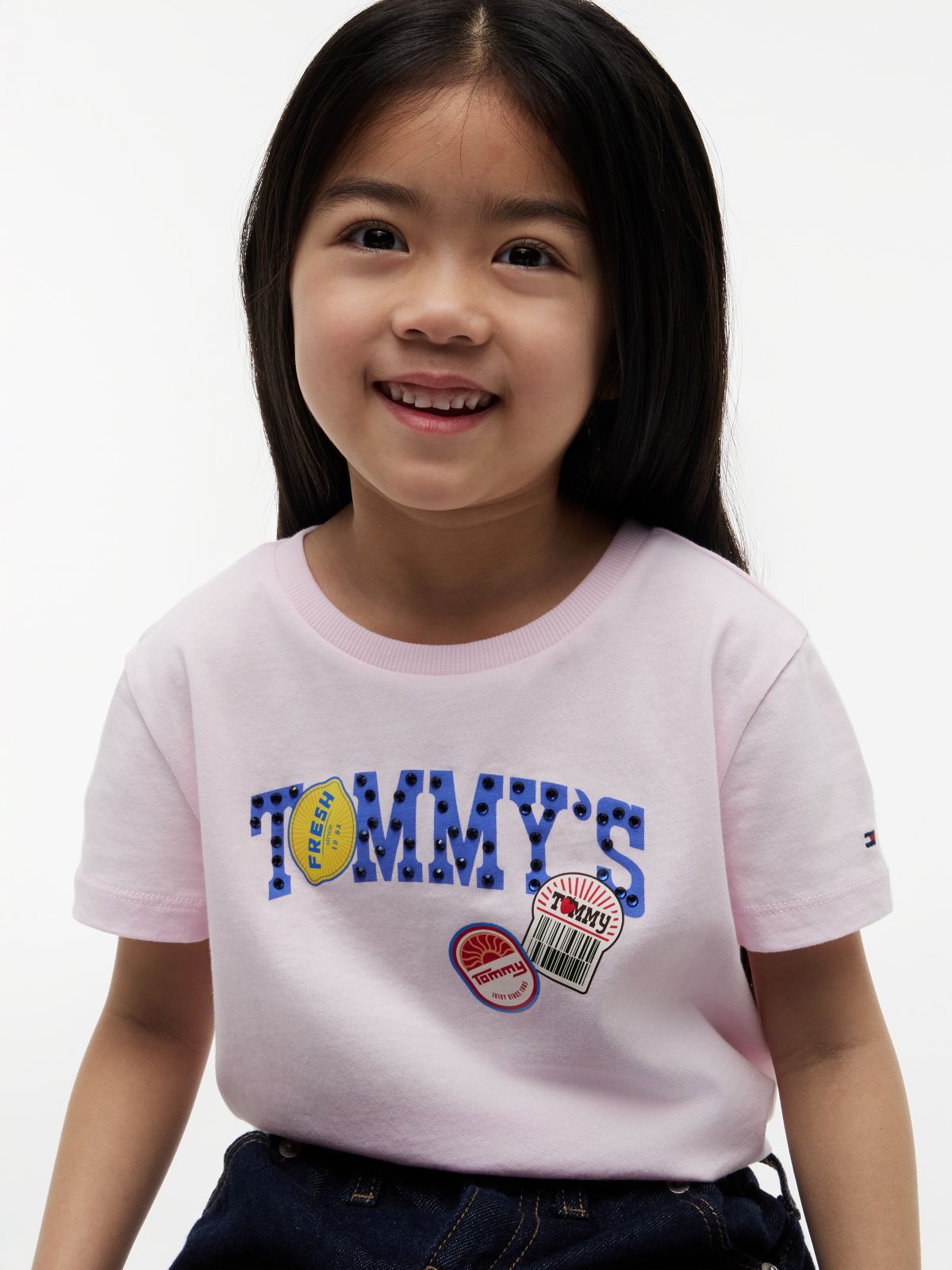Fruit Logo Jersey T-Shirt — Pink