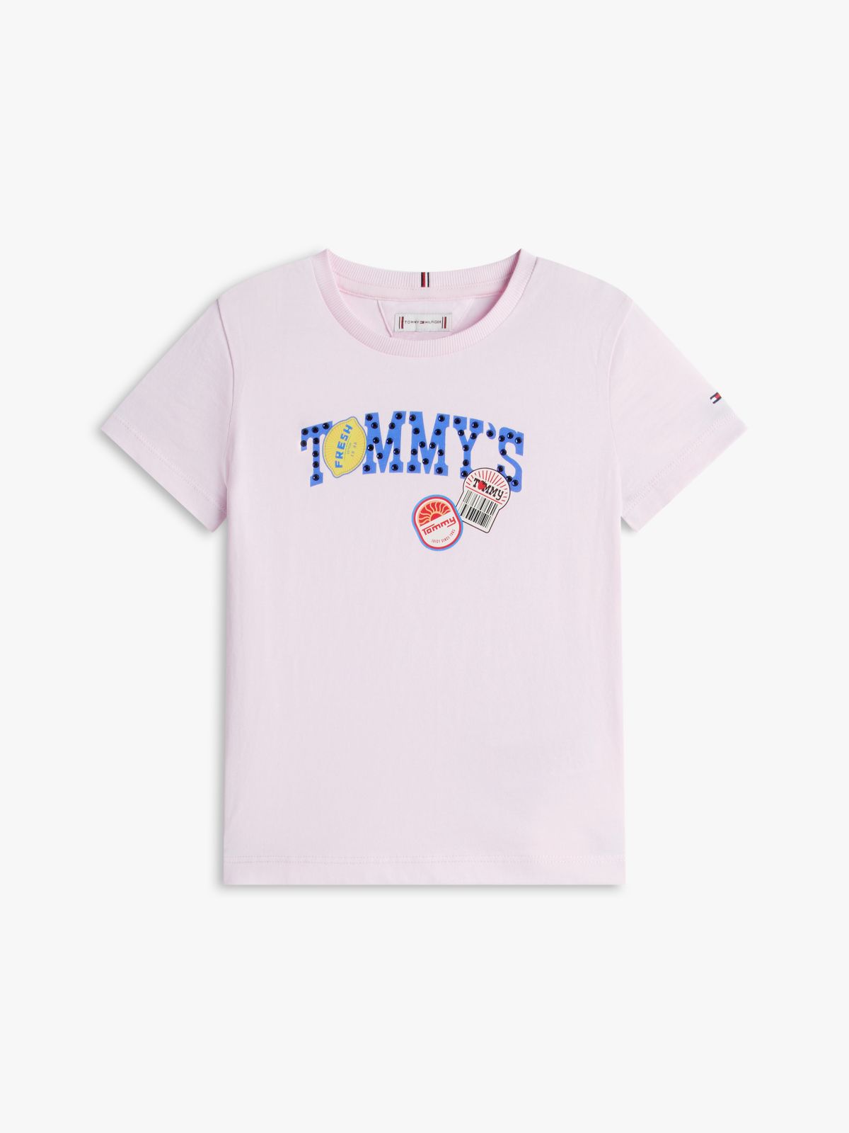 Fruit Logo Jersey T-Shirt — Pink