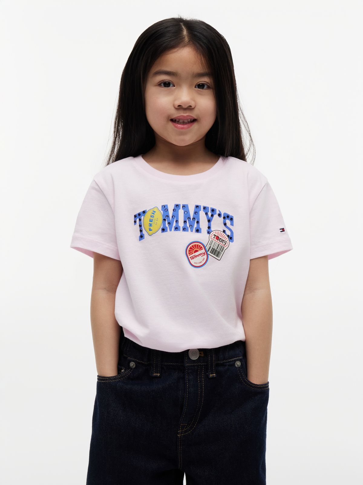 Fruit Logo Jersey T-Shirt — Pink
