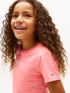 Logo Embroidery Slim Vintage Jersey T-Shirt — Pink 2