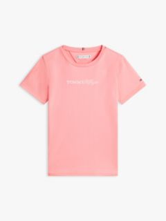 Logo Embroidery Slim Vintage Jersey T-Shirt — Pink 5