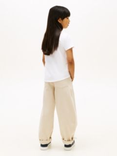 Logo Embroidery Slim Vintage Jersey T-Shirt — White 4
