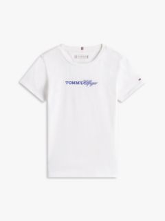 Logo Embroidery Slim Vintage Jersey T-Shirt — White 5